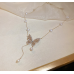 New White Pearl Butterfly Necklace Ladies Exquisite Clavicle Chain Necklace Jewelry for Ladies Gift - 794677172015