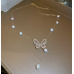 New White Pearl Butterfly Necklace Ladies Exquisite Clavicle Chain Necklace Jewelry for Ladies Gift - 794677172015