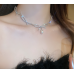 New White Pearl Butterfly Necklace Ladies Exquisite Clavicle Chain Necklace Jewelry for Ladies Gift - 794677172016