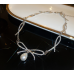 New White Pearl Butterfly Necklace Ladies Exquisite Clavicle Chain Necklace Jewelry for Ladies Gift - 794677172016