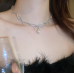 New White Pearl Butterfly Necklace Ladies Exquisite Clavicle Chain Necklace Jewelry for Ladies Gift - 794677172016