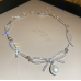 New White Pearl Butterfly Necklace Ladies Exquisite Clavicle Chain Necklace Jewelry for Ladies Gift - 794677172016