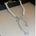 New White Pearl Butterfly Necklace Ladies Exquisite Clavicle Chain Necklace Jewelry for Ladies Gift - 794677172018