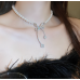 New White Pearl Butterfly Necklace Ladies Exquisite Clavicle Chain Necklace Jewelry for Ladies Gift - 794677172018