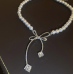 New White Pearl Butterfly Necklace Ladies Exquisite Clavicle Chain Necklace Jewelry for Ladies Gift - 794677172018