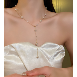 New White Pearl Necklace Ladies Exquisite Clavicle Chain Necklace Jewelry for Ladies Gift