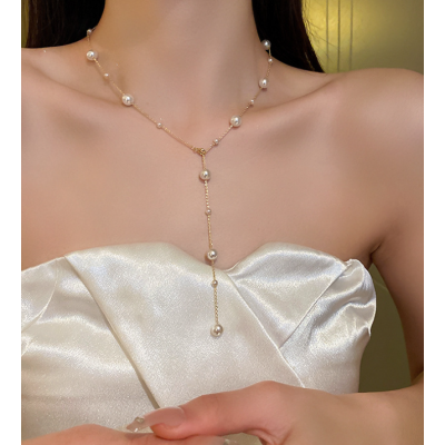 New White Pearl Necklace Ladies Exquisite Clavicle Chain Necklace Jewelry for Ladies Gift