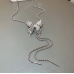 New Silver Pearl Butterfly Necklace Ladies Exquisite Clavicle Chain Necklace Jewelry for Ladies Gift - 794677172020