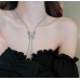 New Silver Pearl Butterfly Necklace Ladies Exquisite Clavicle Chain Necklace Jewelry for Ladies Gift - 794677172020
