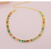 New Shiny Multicolor Necklace Ladies Exquisite Double Layer Clavicle Chain Necklace Jewelry for Ladies Gift - 794677171986