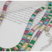 New Shiny Multicolor Necklace Ladies Exquisite Double Layer Clavicle Chain Necklace Jewelry for Ladies Gift - 794677171986