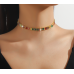 New Shiny Multicolor Necklace Ladies Exquisite Double Layer Clavicle Chain Necklace Jewelry for Ladies Gift - 794677171986