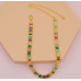 New Shiny Multicolor Necklace Ladies Exquisite Double Layer Clavicle Chain Necklace Jewelry for Ladies Gift - 794677171986