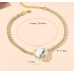 New Shiny Gold  Heart Necklace Ladies Exquisite Clavicle Chain Necklace Jewelry for Ladies Gift - 794677171988