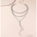 New Shiny Silver  Necklace Ladies Exquisite Clavicle Chain Necklace Jewelry for Ladies Gift - 794677171990