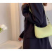 Green Retro Solid Color PU Leather Shoulder Underarm Bag Women's Fashion Handbags Casual Hobos Purses and Handbag Ladies Hand Bags - 794677172058