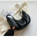 Black Summer Pleated Handlebags For Women PU Cloud Bags Leisure Armpit Bag Shopping Shoulder Bags Dumpling Handbag Female - 794677172067
