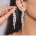 Sparkling Silver Women's Cubic Zirconia Heart Stud Earrings Gorgeous Female Wedding Party Fashion Ear Piercing Accessories New Jewelry - 794677172031