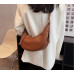 Brown Summer Pleated Handlebags For Women PU Cloud Bags Leisure Armpit Bag Shopping Shoulder Bags Dumpling Handbag Female - 794677172068