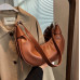 Brown Summer Pleated Handlebags For Women PU Cloud Bags Leisure Armpit Bag Shopping Shoulder Bags Dumpling Handbag Female - 794677172068