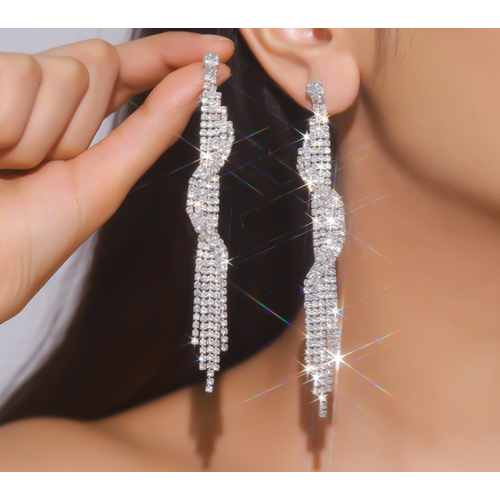 Sparkling Silver Women's Cubic Zirconia Heart Stud Earrings Gorgeous Female Wedding Party Fashion Ear Piercing Accessories New Jewelry - 794677172032