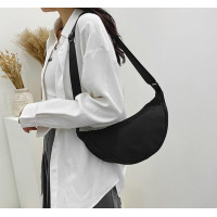 Black Summer Pleated Handlebags For Women Cloud Bags Leisure Armpit Bag Shopping Shoulder Bags Dumpling Handbag Female