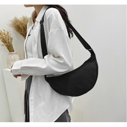 Black Summer Pleated Handlebags For Women Cloud Bags Leisure Armpit Bag Shopping Shoulder Bags Dumpling Handbag Female - 794677172069