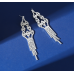 Sparkling Silver Women's Cubic Zirconia Stud Earrings Gorgeous Female Wedding Party Fashion Ear Piercing Accessories New Jewelry - 794677172033