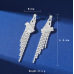 Sparkling Silver Women's Cubic Zirconia Stud Earrings Gorgeous Female Wedding Party Fashion Ear Piercing Accessories New Jewelry - 794677172034