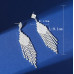 Sparkling Silver Women's Cubic Zirconia Stud Earrings Gorgeous Female Wedding Party Fashion Ear Piercing Accessories New Jewelry - 794677172035