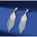 Sparkling Silver Women's Cubic Zirconia Stud Earrings Gorgeous Female Wedding Party Fashion Ear Piercing Accessories New Jewelry - 794677172035
