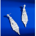 Sparkling Silver Women's Cubic Zirconia Stud Earrings Gorgeous Female Wedding Party Fashion Ear Piercing Accessories New Jewelry - 794677172036