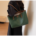 New Green Fashion Casual Lingge Embroidered Scarf One Shoulder Small Square Bag Shoulder Strap Letter Printing Cross Body Women's Bag - 794677172073