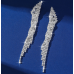 Sparkling Silver Women's Cubic Zirconia Stud Earrings Gorgeous Female Wedding Party Fashion Ear Piercing Accessories New Jewelry - 794677172038