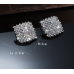 Sparkling Silver Women's Cubic Zirconia Square Stud Earrings Gorgeous Female Wedding Party Fashion Ear Piercing Accessories New Jewelry - 794677172039