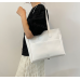 New White Fashion Casual Lingge Shoulder Small Square Bag Shoulder Strap Letter Printing Cross Body Women's Bag - 794677172075
