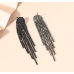 Sparkling Black Women's Cubic Zirconia Heart Stud Earrings Gorgeous Female Wedding Party Fashion Ear Piercing Accessories New Jewelry - 794677172045
