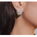 Sparkling Gold Women's Cubic Zirconia Square Stud Earrings Gorgeous Female Wedding Party Fashion Ear Piercing Accessories New Jewelry - 794677172040