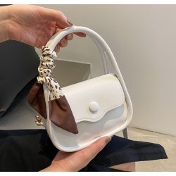 Newposs White Handbag Women's Buckle Decor Flap Purse Fashion PU Leather Crossbody high quality bag Bag