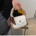 Newposs White Handbag Women's Buckle Decor Flap Purse Fashion PU Leather Crossbody high quality bag Bag - 794677172078