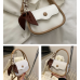 Newposs White Handbag Women's Buckle Decor Flap Purse Fashion PU Leather Crossbody high quality bag Bag - 794677172078