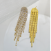 Sparkling gold Women's Cubic Zirconia Stud Earrings Gorgeous Female Wedding Party Fashion Ear Piercing Accessories New Jewelry - 794677172043