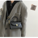 New Black Handbag Women's Buckle Decor Flap Purse Fashion PU Leather Crossbody high quality bag Bag - 794677172080