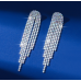 Sparkling Silver Women's Cubic Zirconia Stud Earrings Gorgeous Female Wedding Party Fashion Ear Piercing Accessories New Jewelry - 794677172044