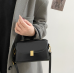 New Black Handbag Women's Buckle Decor Flap Purse Fashion PU Leather Crossbody high quality bag Bag - 794677172080