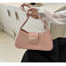 Pink Bags For Women Luxury Designer Brand Handbags And Purses 2024 New In PU Nubuck Sheet Metal Decoration Crossbody Bag Small - 794677172081