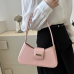 Pink Bags For Women Luxury Designer Brand Handbags And Purses 2024 New In PU Nubuck Sheet Metal Decoration Crossbody Bag Small - 794677172081
