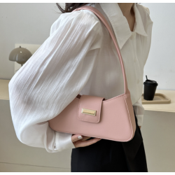 Pink Bags For Women Luxury Designer Brand Handbags And Purses 2024 New In PU Nubuck Sheet Metal Decoration Crossbody Bag Small