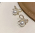 New Style Temperament White Color Wedding Bow Stud Earrings for Women Rhinestone Bowknot Ball Earring Girls Party Jewelry - 794677172046