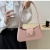 Pink Bags For Women Luxury Designer Brand Handbags And Purses 2024 New In PU Nubuck Sheet Metal Decoration Crossbody Bag Small - 794677172081